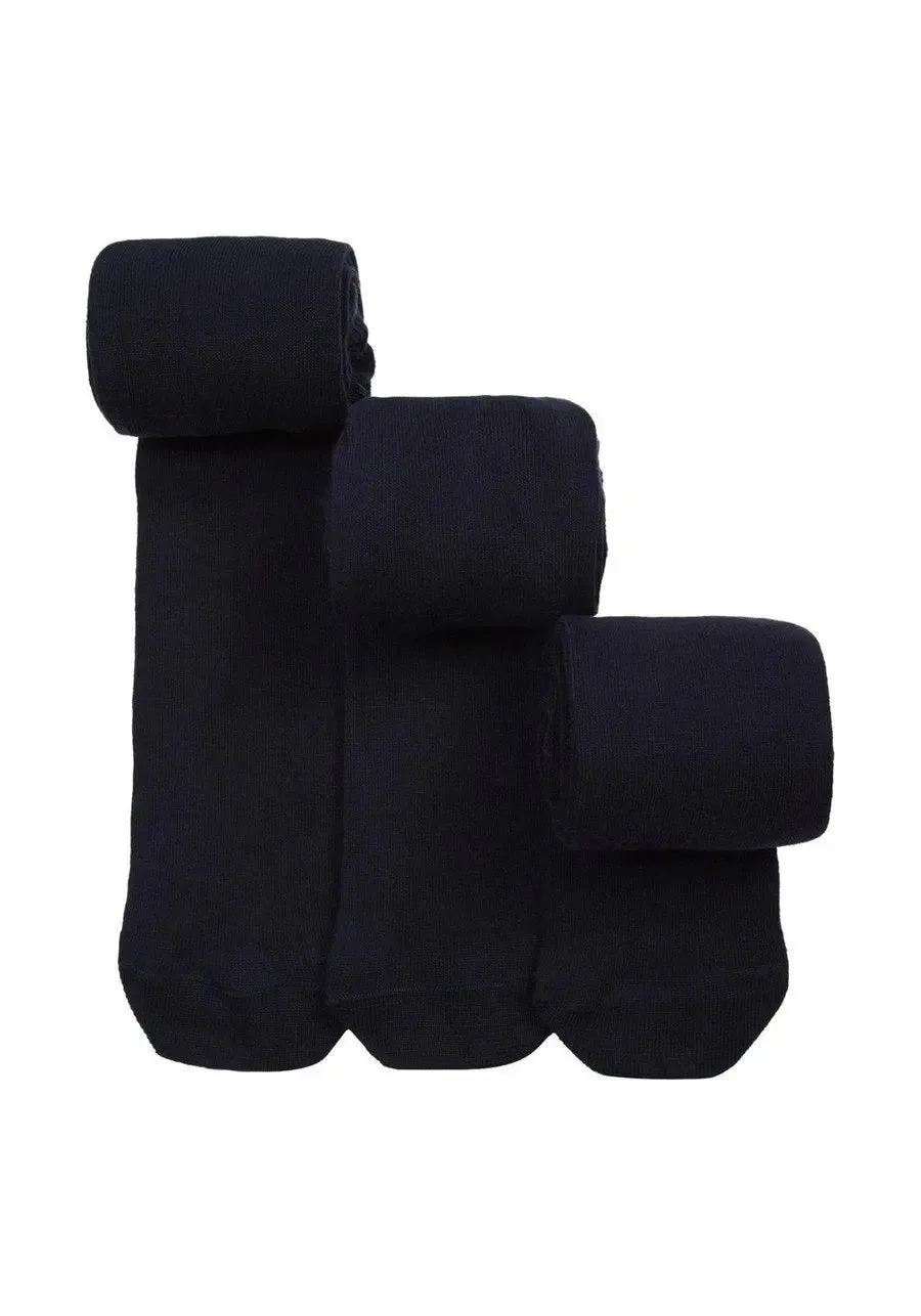 3 PAIR OF COTTON RICH SCHOOL CHILDREN GIRLS SUPER SOFT KIDS PARTY FOOTED TIGHTS