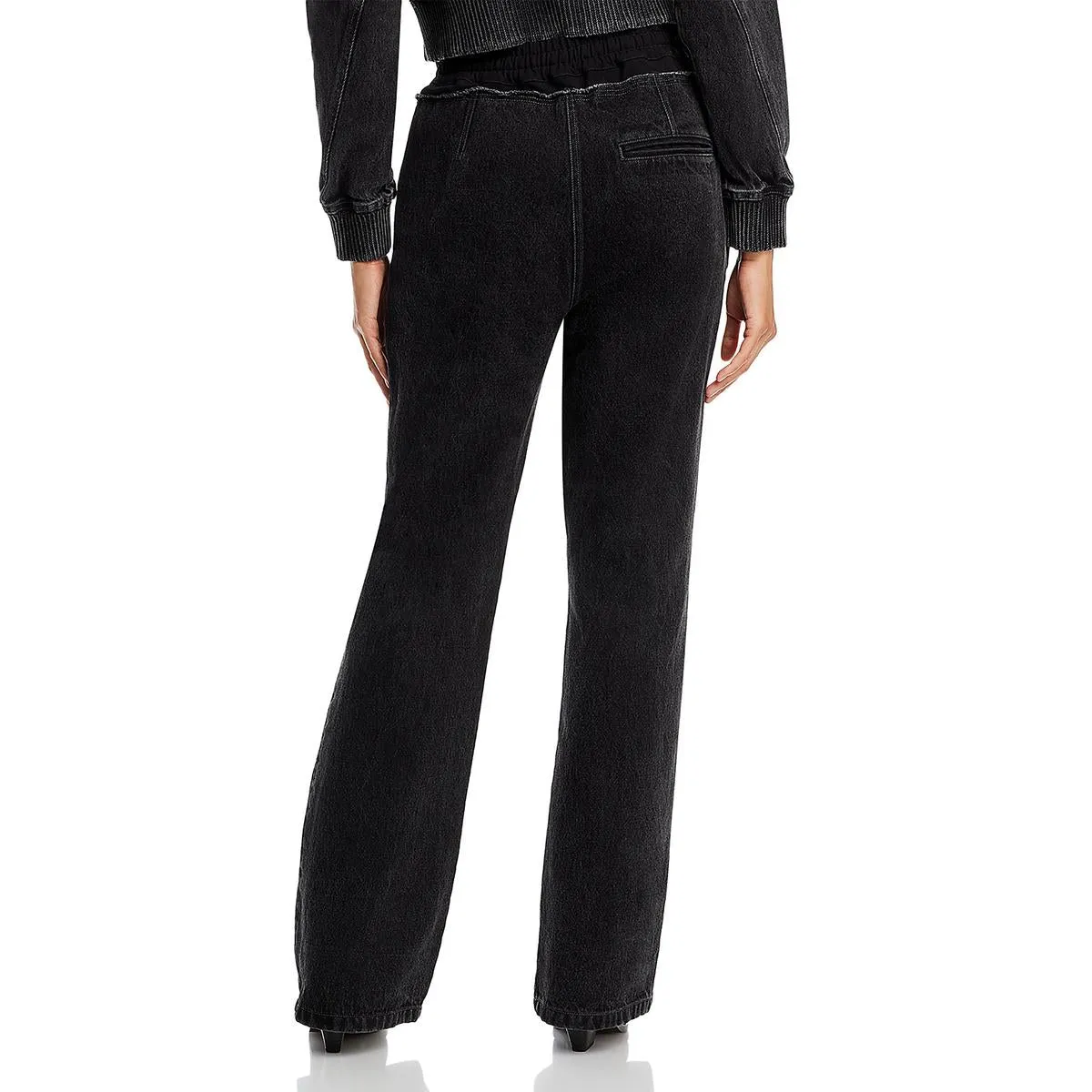 3.1 Phillip Lim Womens Denim Pull On Bootcut Pants
