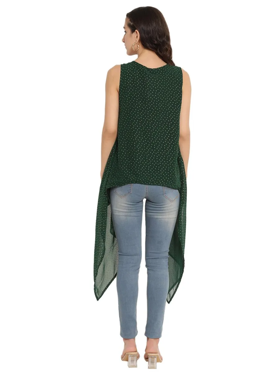 Ahalyaa Maroon Tunic With Attached Shrug