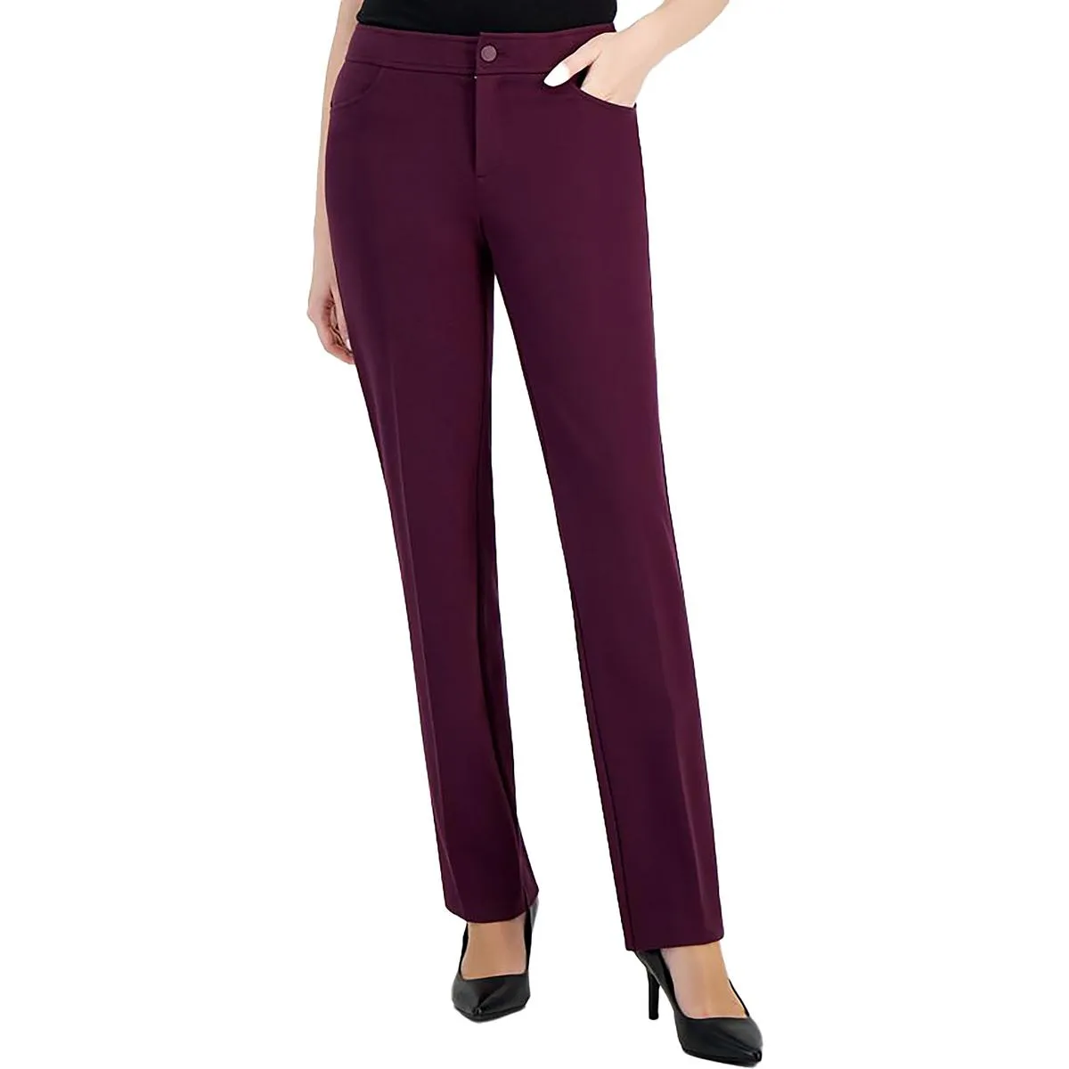 Anne Klein Womens The Jillian Low Rise Office Bootcut Pants
