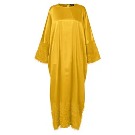 Bat Sleeve Women Satin Silk Dress Oversized