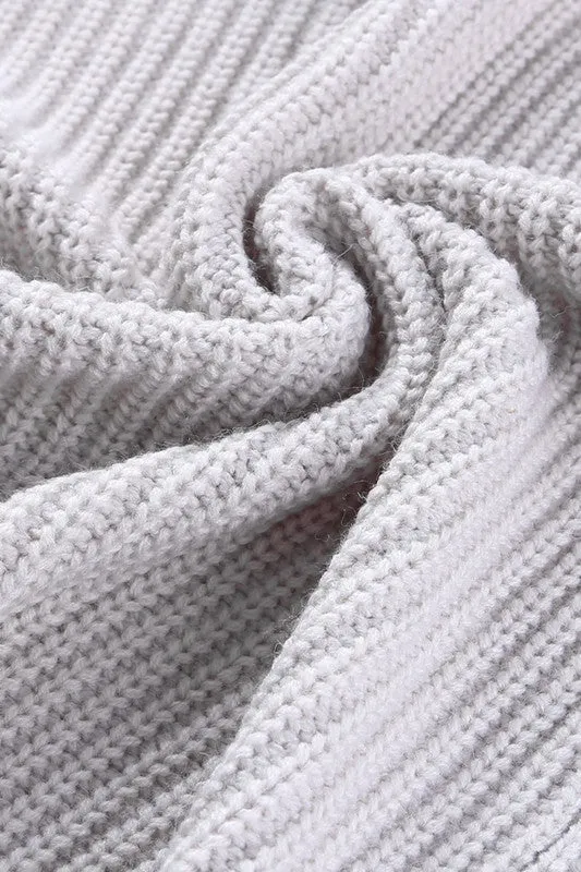 Batwing Sleeve Oversized Cable Knit Cardigan