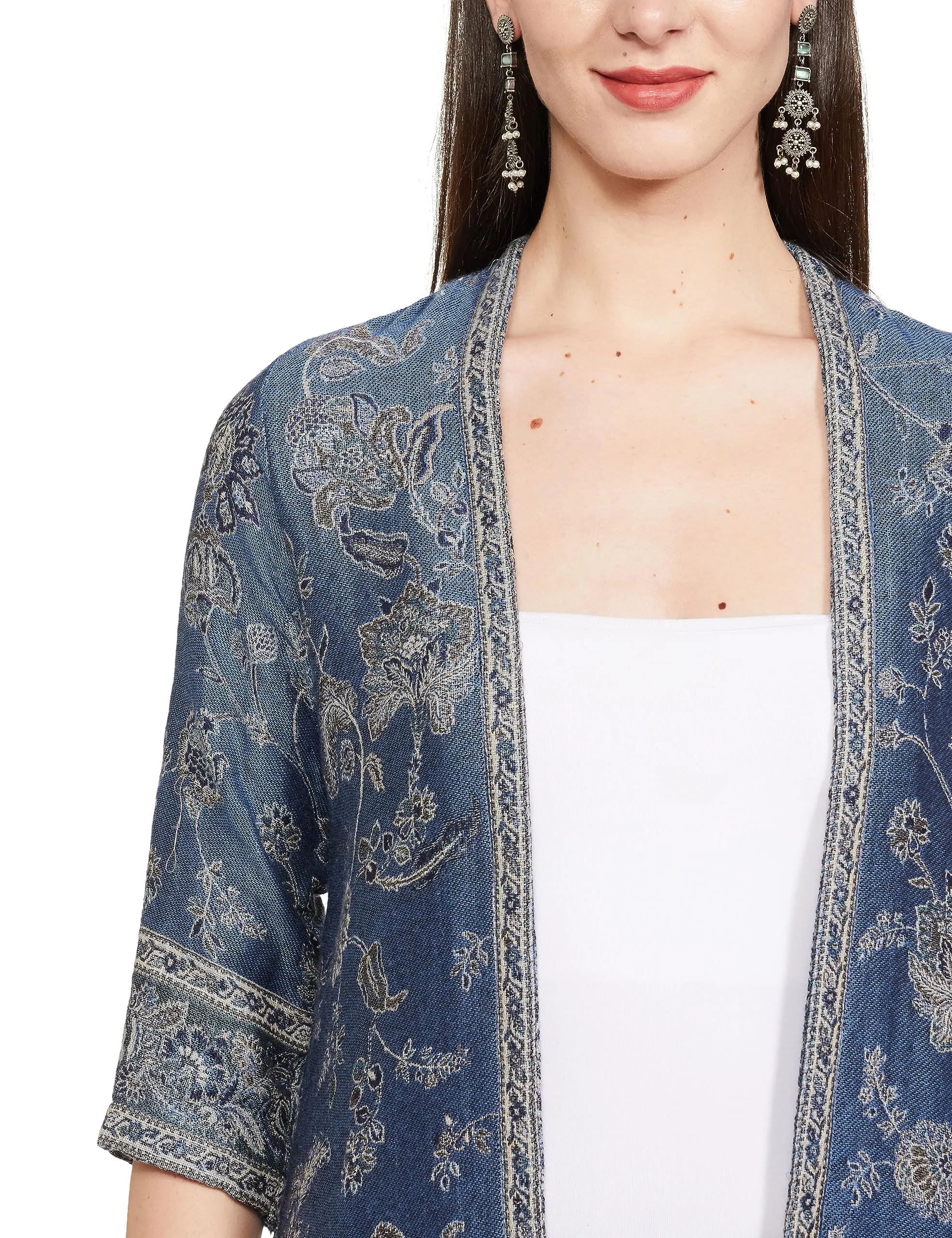 BIBA WOMEN YARNDYED MIX AND MATCH(WINTER W18496_INDIGO_L-XL)