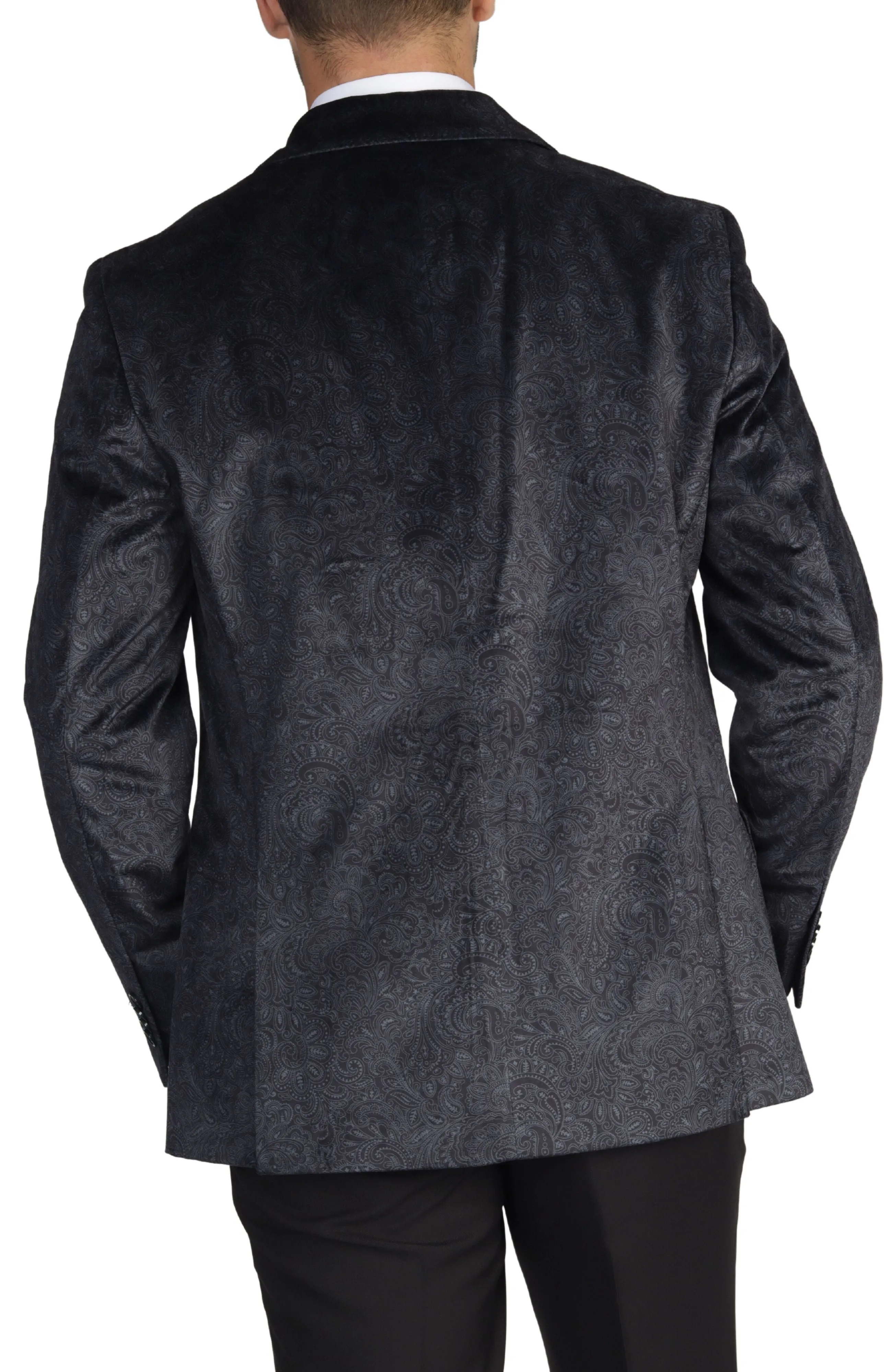 Black Paisley Velvet Sport Coat