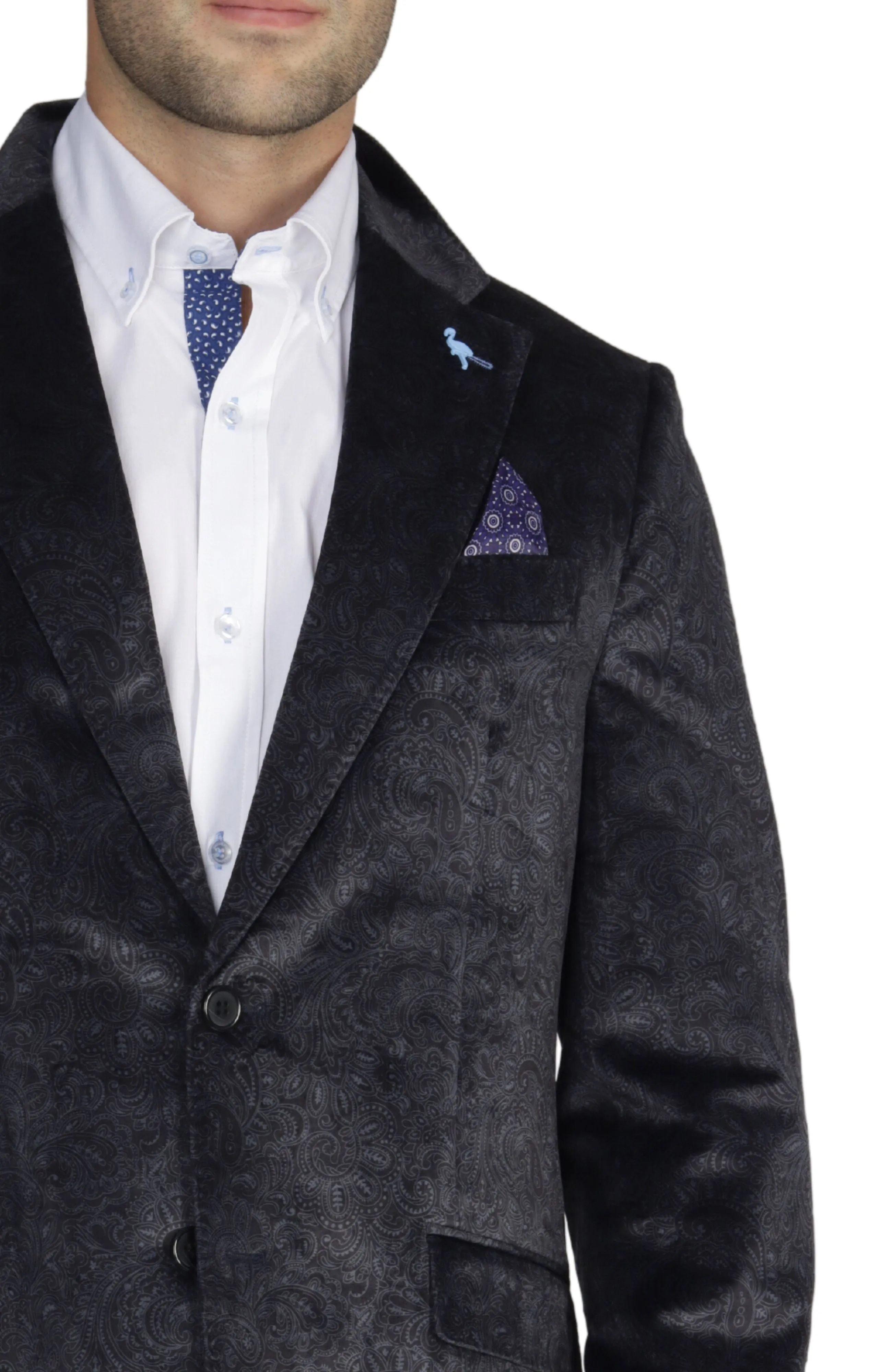 Black Paisley Velvet Sport Coat