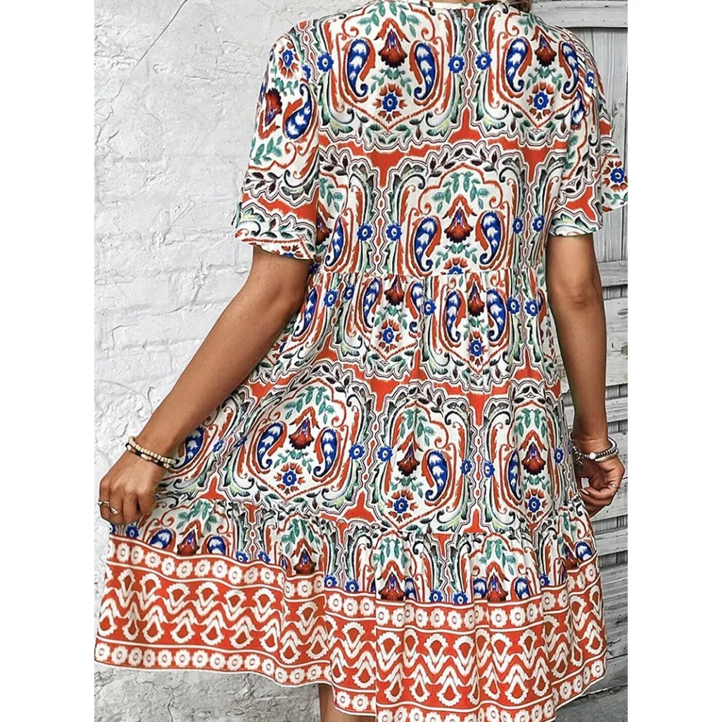 Boho V-Neck Vacation Dress