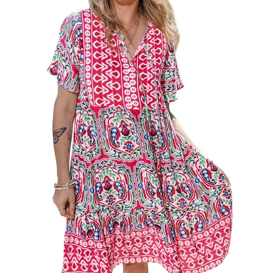 Boho V-Neck Vacation Dress