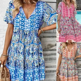 Boho V-Neck Vacation Dress