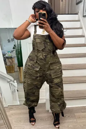 Camouflage Cargo Jumpsuits
