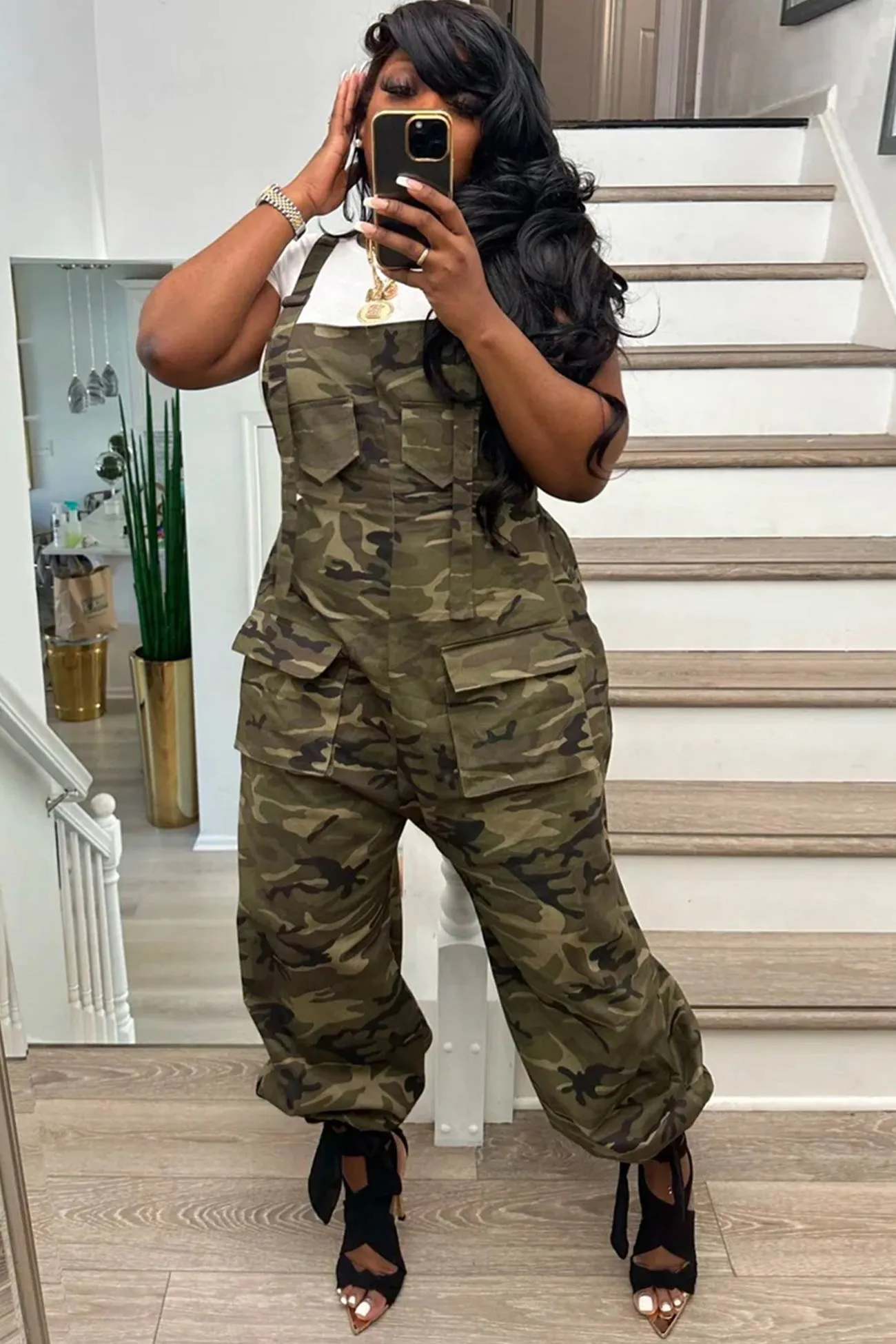 Camouflage Cargo Jumpsuits