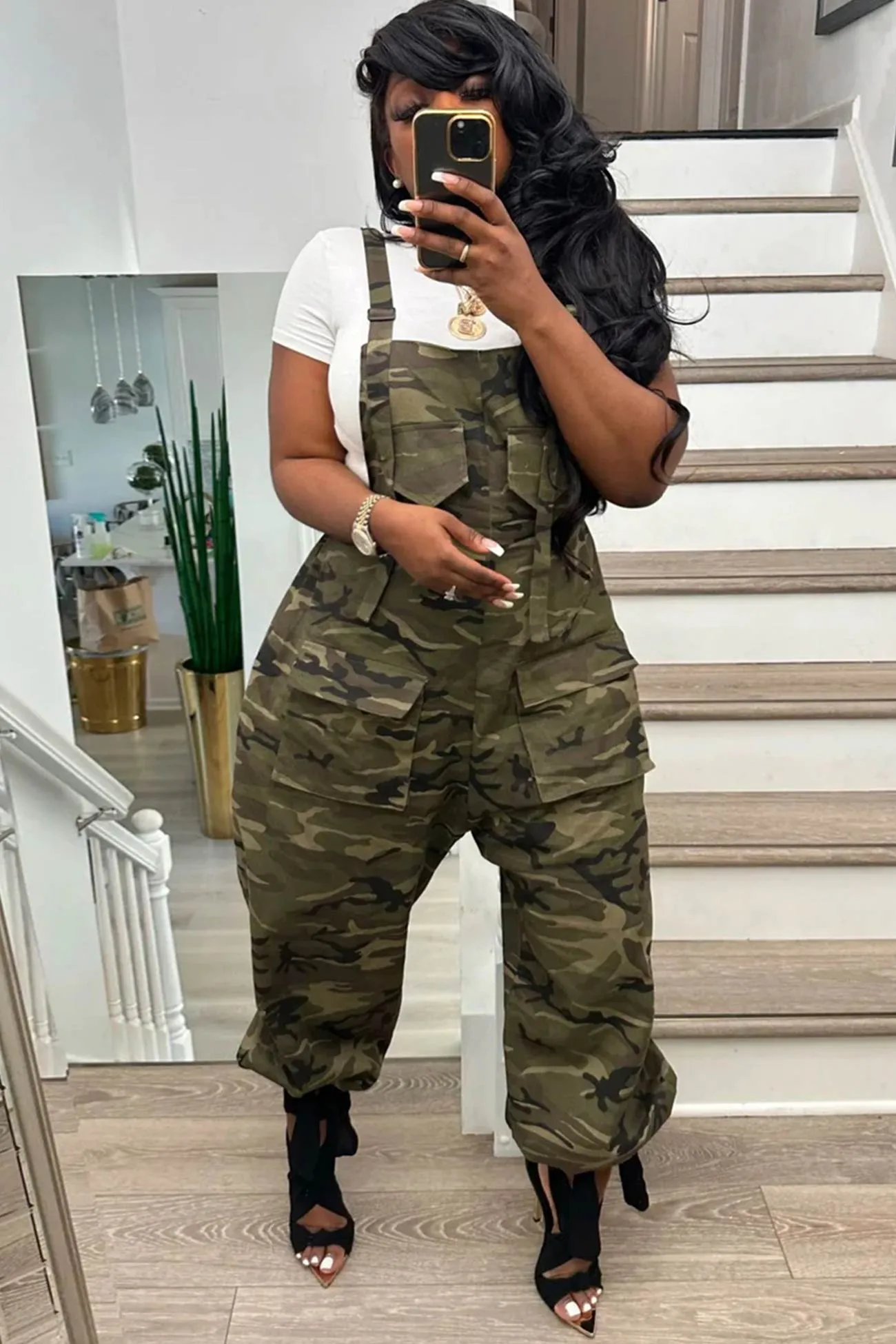Camouflage Cargo Jumpsuits