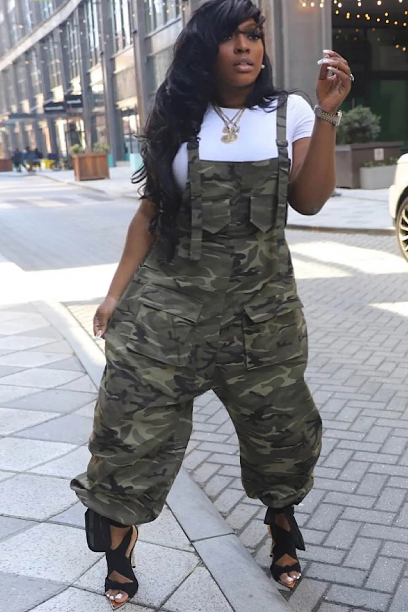 Camouflage Cargo Jumpsuits