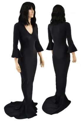 Cartoon Style Morticia Hobble Gown