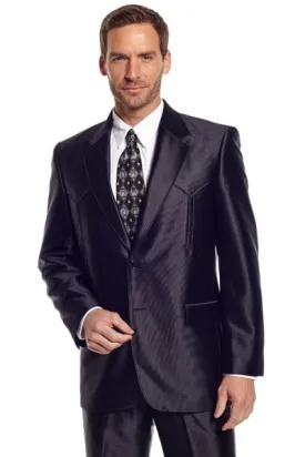 Circle S Mens Black Polyester Swedish Knit Tulsa Sportcoat Jacket Blazer 38 R