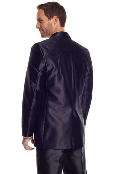 Circle S Mens Black Polyester Swedish Knit Tulsa Sportcoat Jacket Blazer 38 R