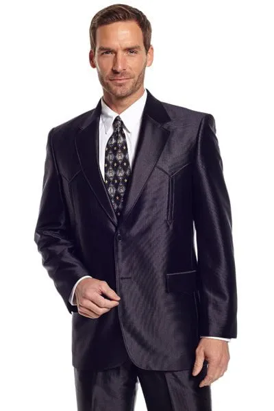 Circle S Mens Black Polyester Swedish Knit Tulsa Sportcoat Jacket Blazer 38 R