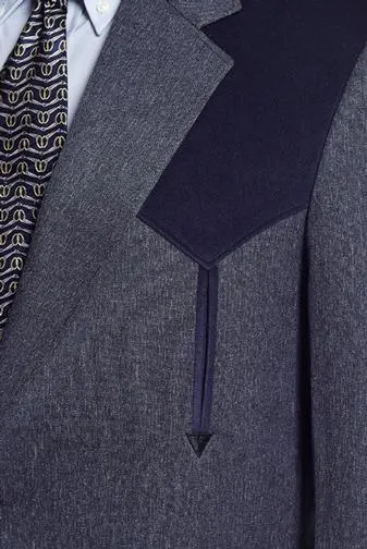 Circle S Mens Heather Navy Polyester Boise Sportcoat Western 52 LX