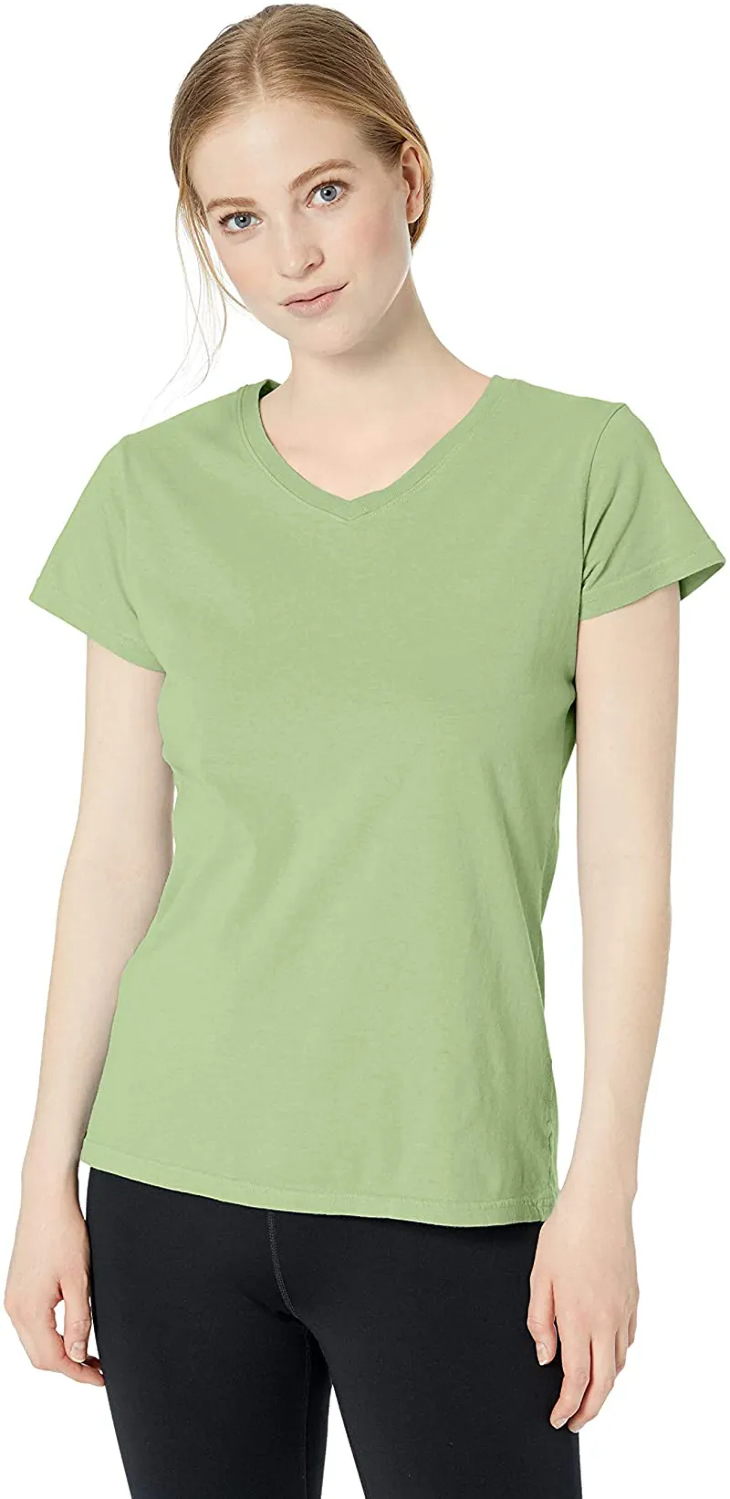 Clementine Womens 4.8 Oz. Cotton Short-Sleeve V-Neck T-Shirt