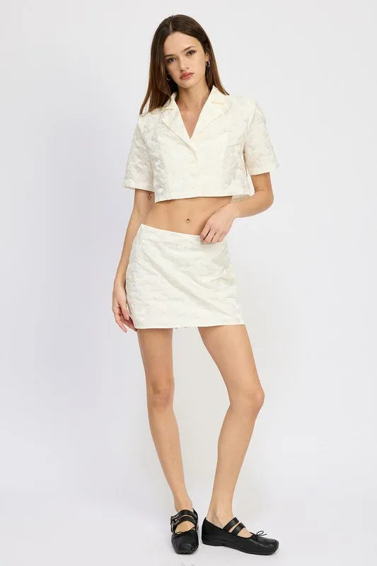 Cropped Shirt Top