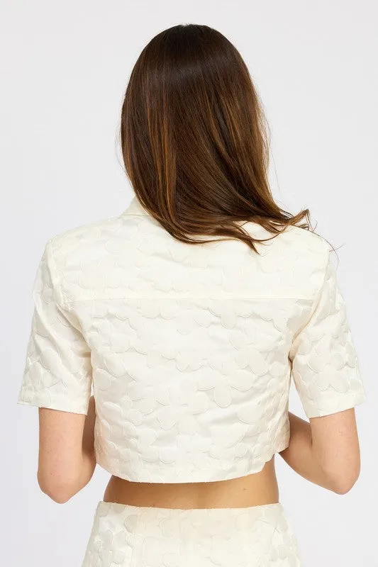 Cropped Shirt Top