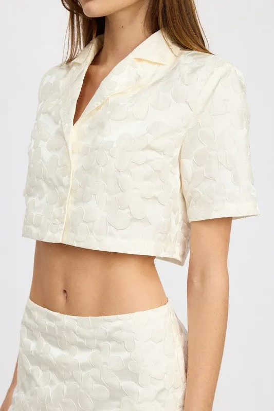 Cropped Shirt Top