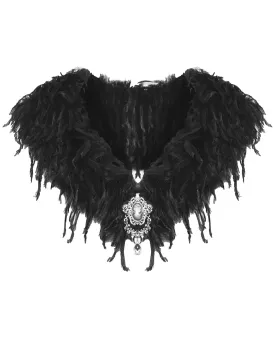 Dark In Love Dark Gothic Queen Faux Monster Fur Shawl