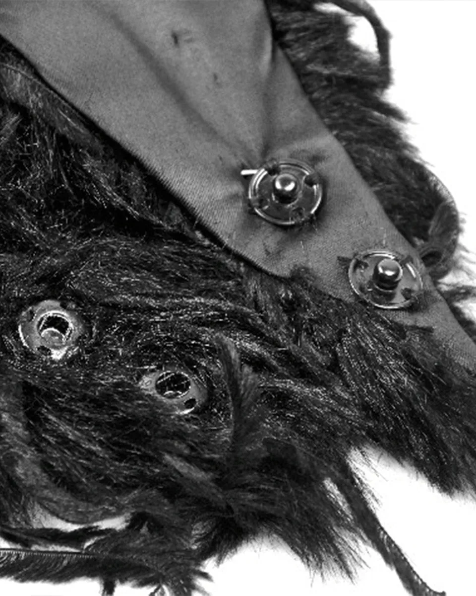 Dark In Love Dark Gothic Queen Faux Monster Fur Shawl