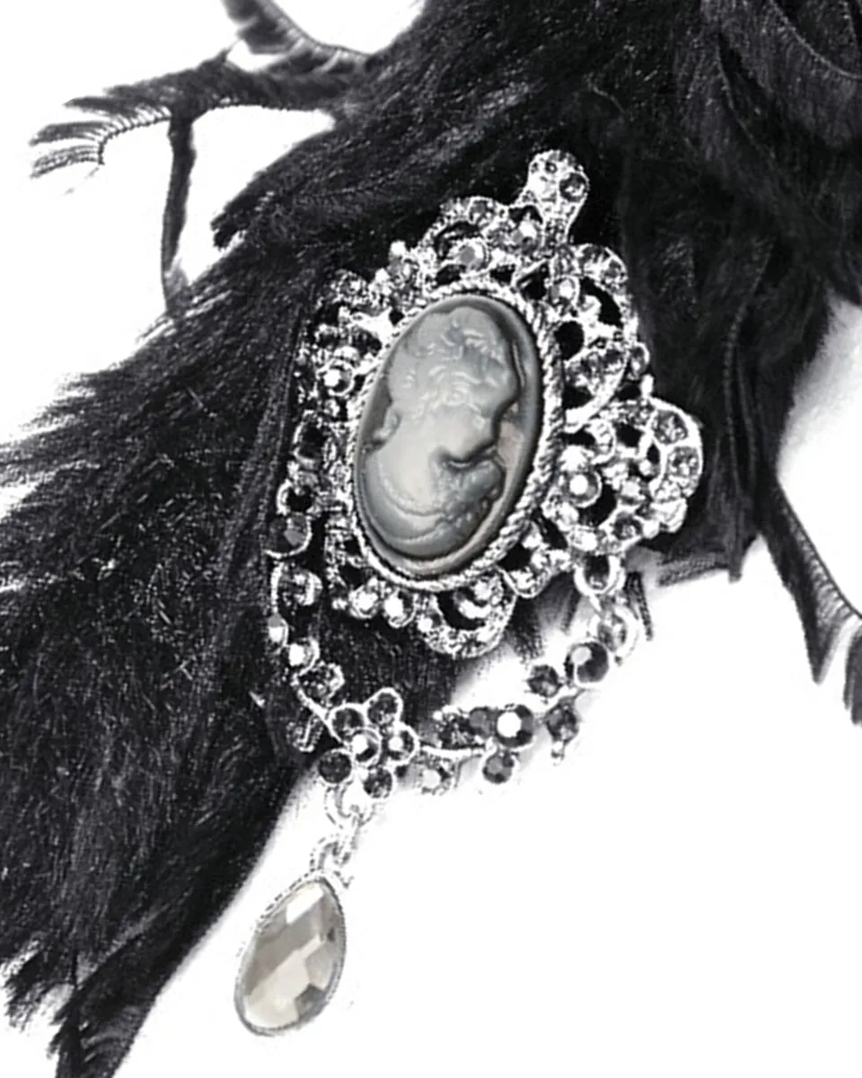 Dark In Love Dark Gothic Queen Faux Monster Fur Shawl