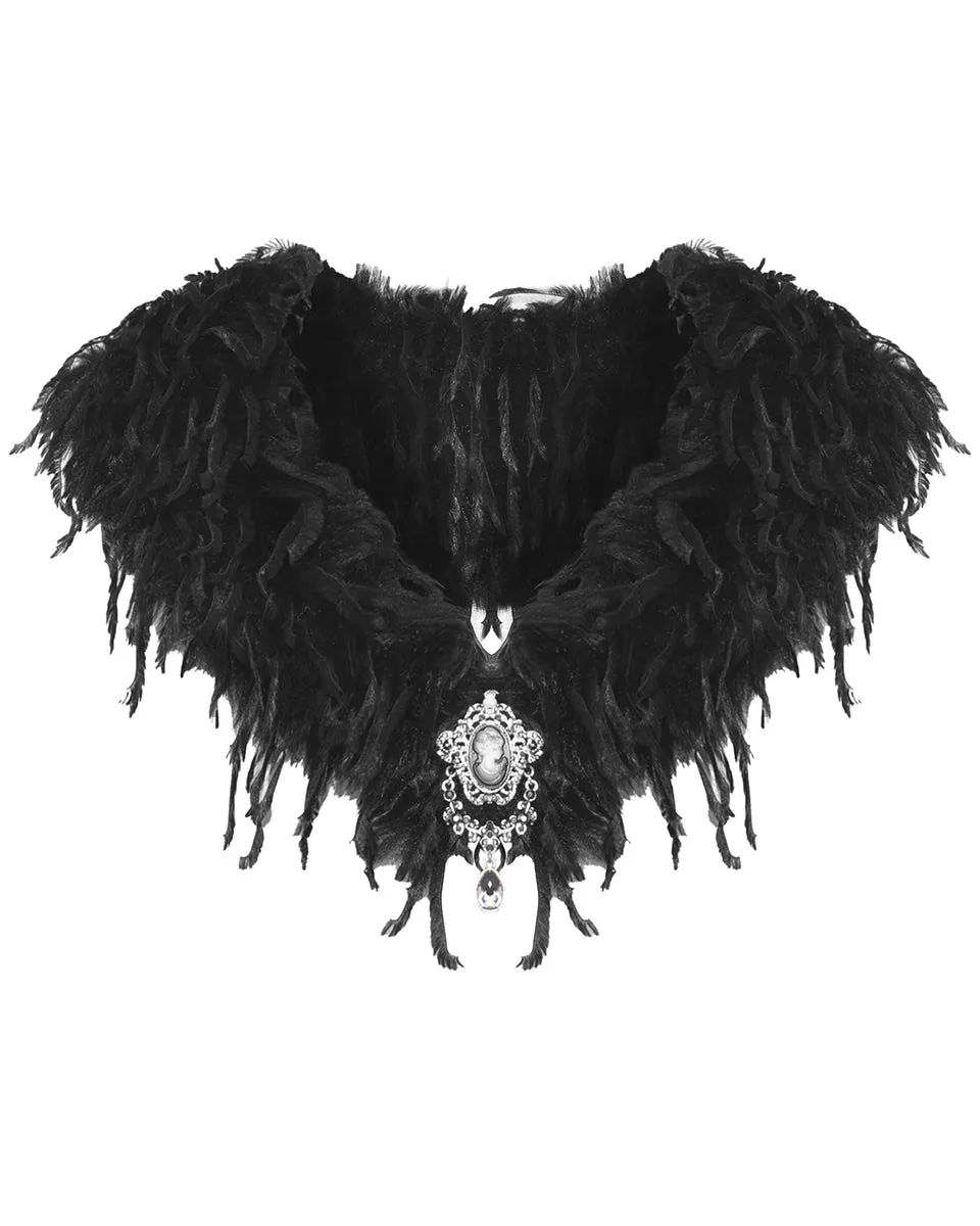 Dark In Love Dark Gothic Queen Faux Monster Fur Shawl