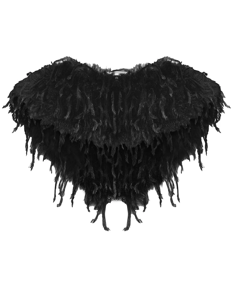 Dark In Love Dark Gothic Queen Faux Monster Fur Shawl