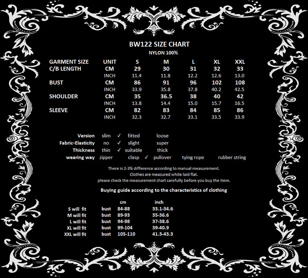 Dark In Love Womens Gothic Aristocrat Jacquard & Lace Applique Bolero Shrug