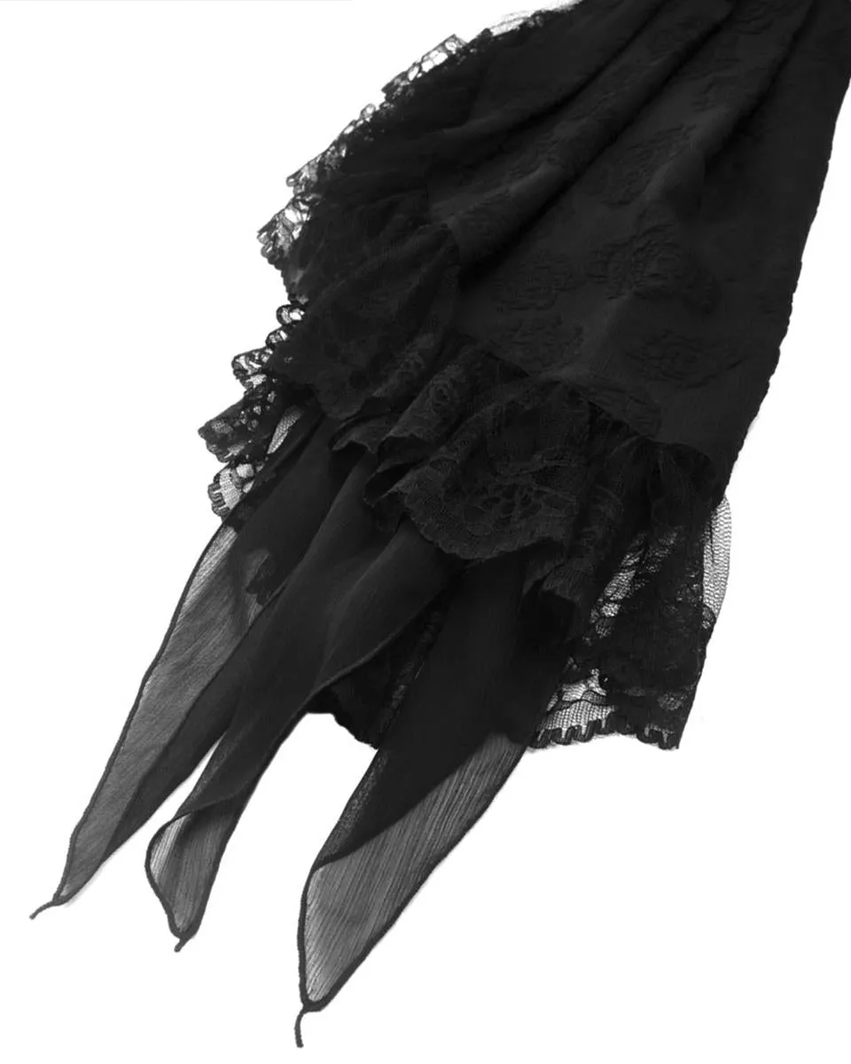 Dark In Love Womens Gothic Regency Jacquard Cropped Bolero Shrug