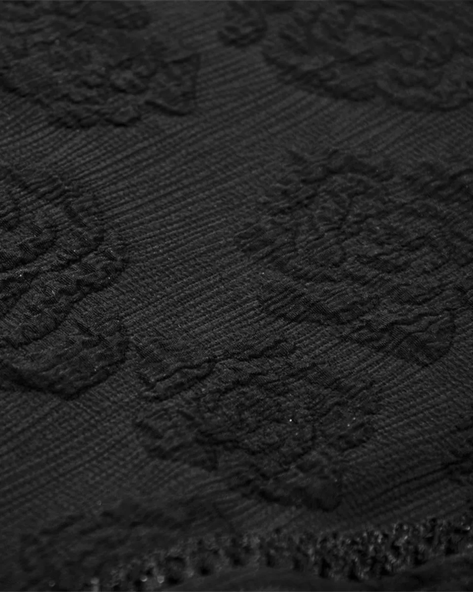 Dark In Love Womens Gothic Regency Jacquard Cropped Bolero Shrug