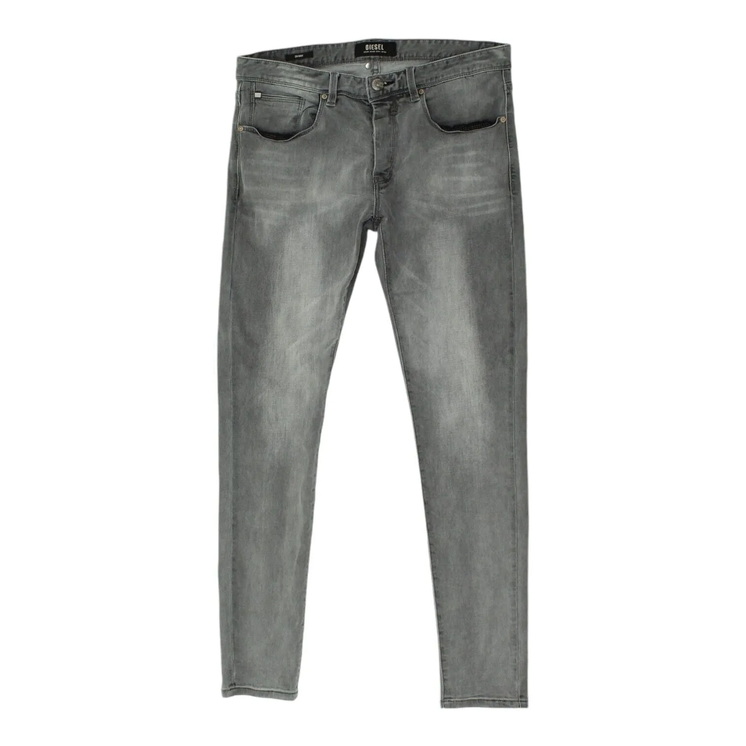 Diesel Mens Grey Skinny Jeans | Vintage Casual Denim Slim Trousers VTG