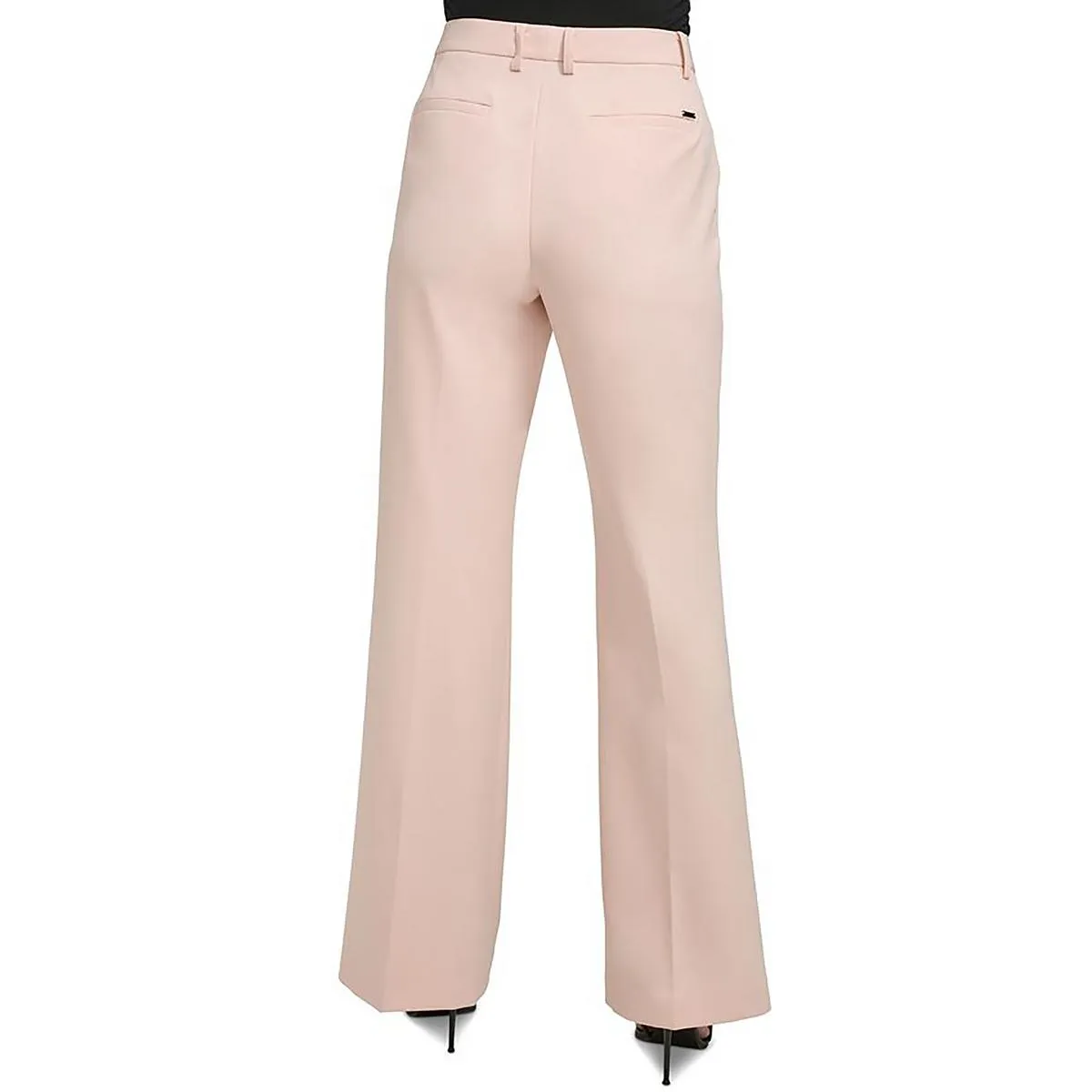 DKNY Womens Pintuck High Rise Bootcut Pants