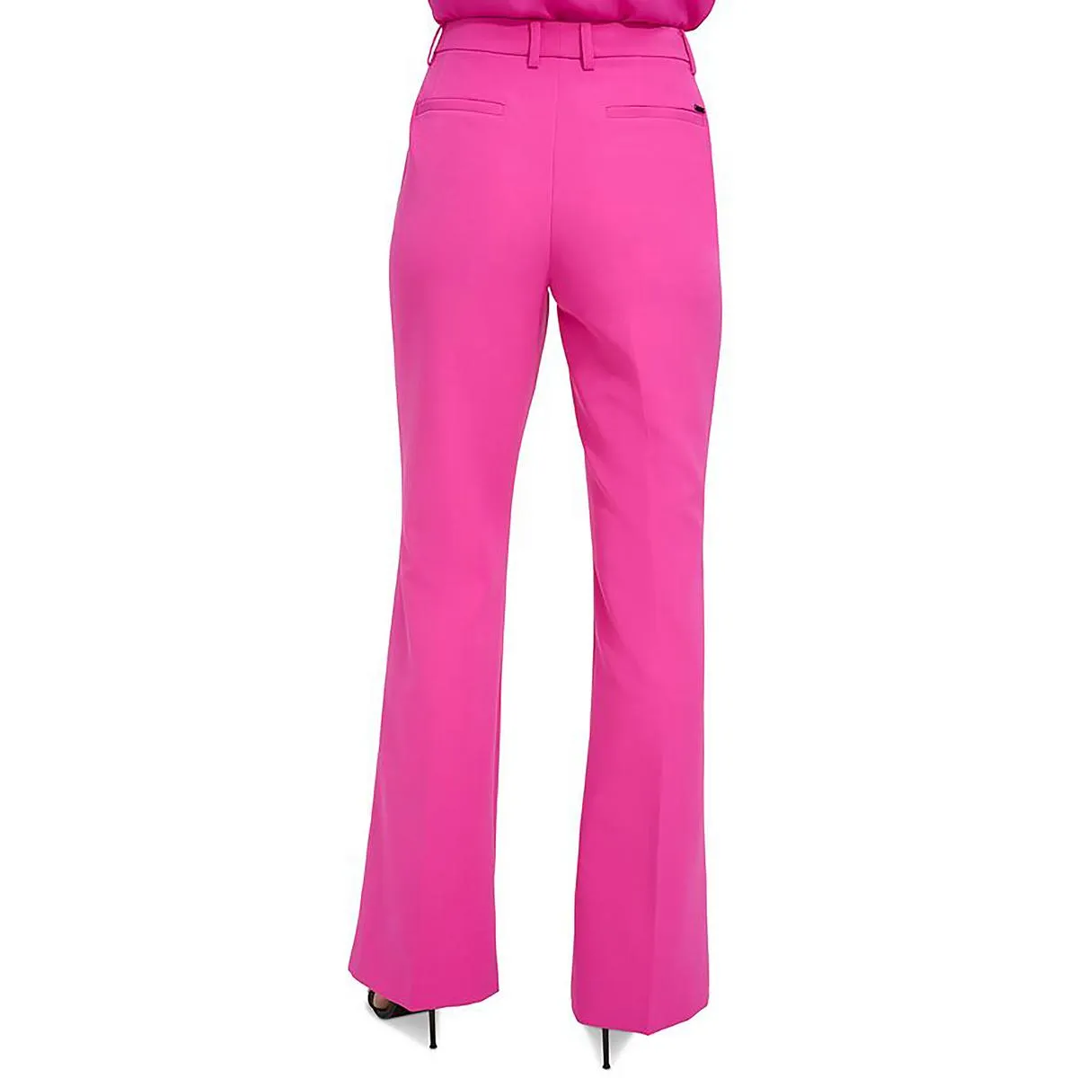 DKNY Womens Pintuck High Rise Bootcut Pants