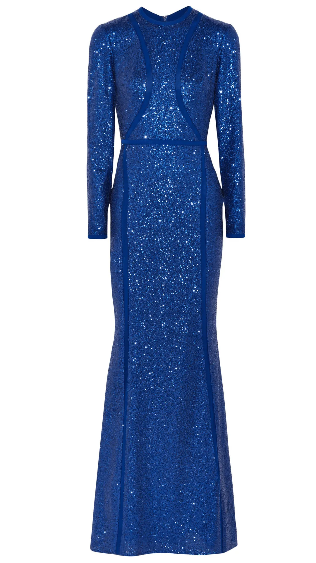 Elie Saab Sequined Tulle Gown in Blue