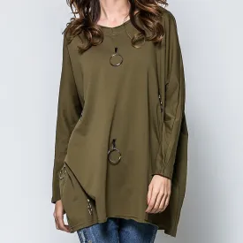 Fashion Solid Color Casual T-Shirt Women Wholesale