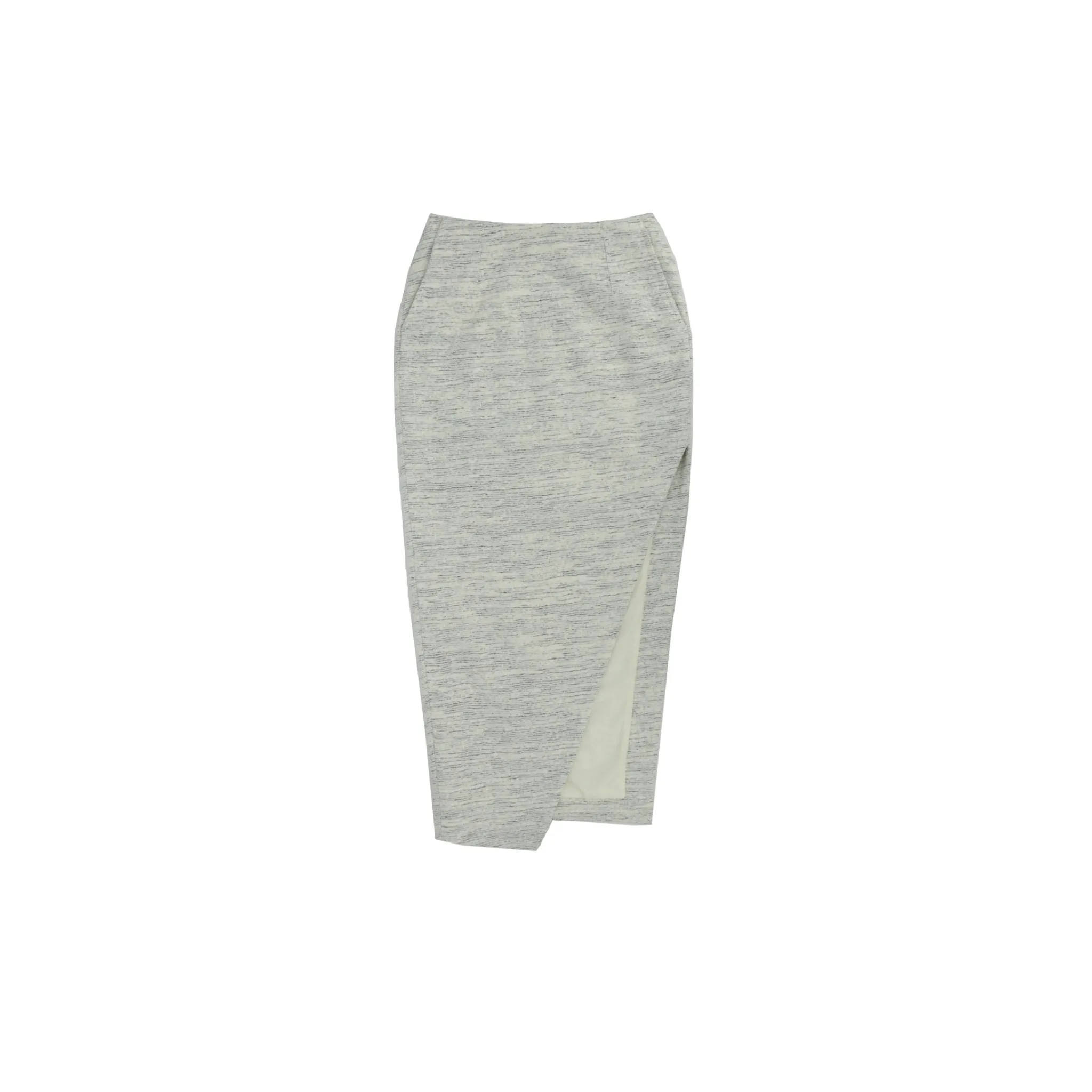 Floral Wool Diagonal Long Skirt
