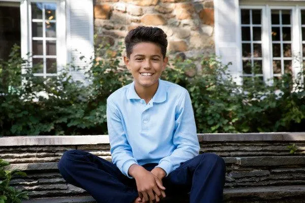 French Toast Relaxed Fit Twill Boy's Pant - Navy - SK9280