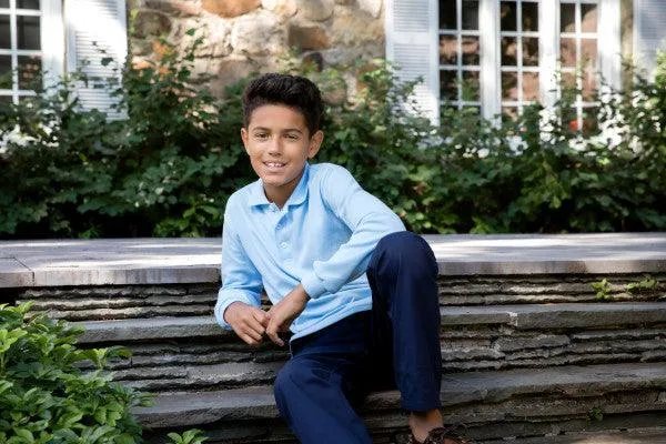 French Toast Relaxed Fit Twill Boy's Pant - Navy - SK9280
