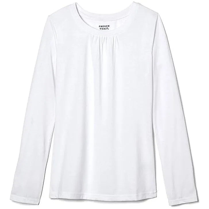 French Toast School Uniform Girls Crewneck Long Sleeve Tee-Shirt - LA9504