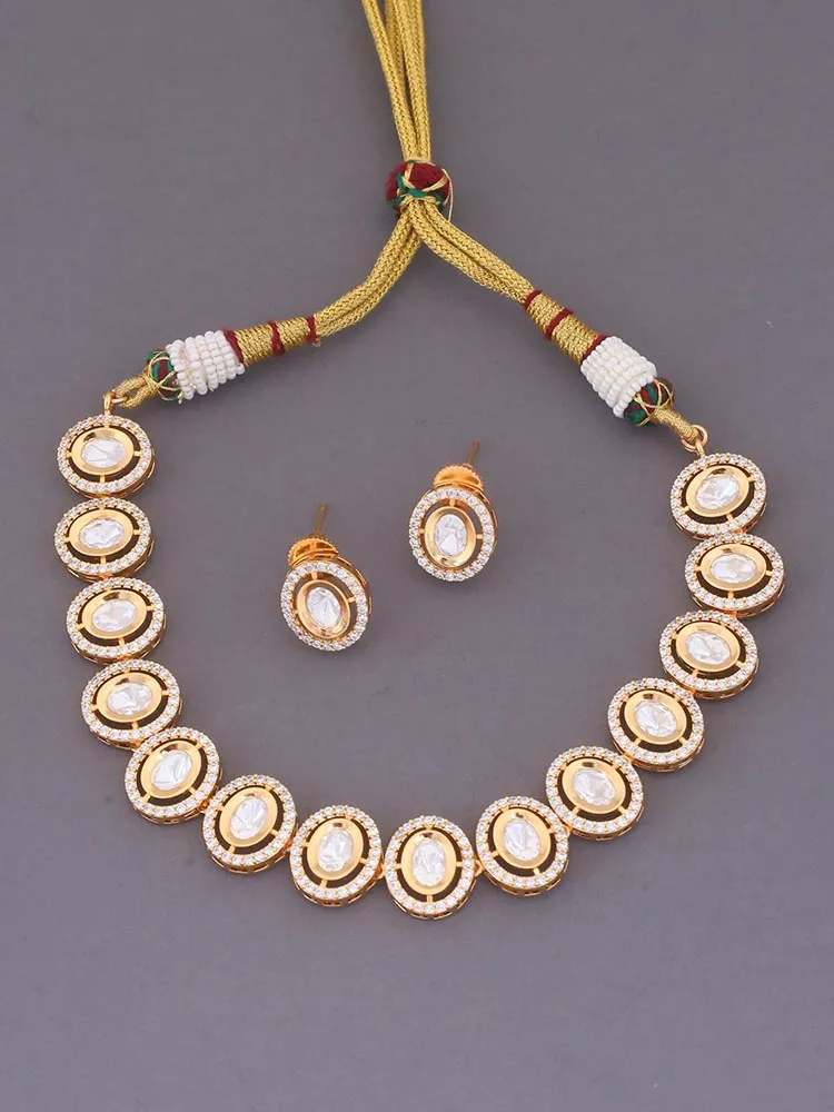 Golden Nanea Zirconia Jewellery Set