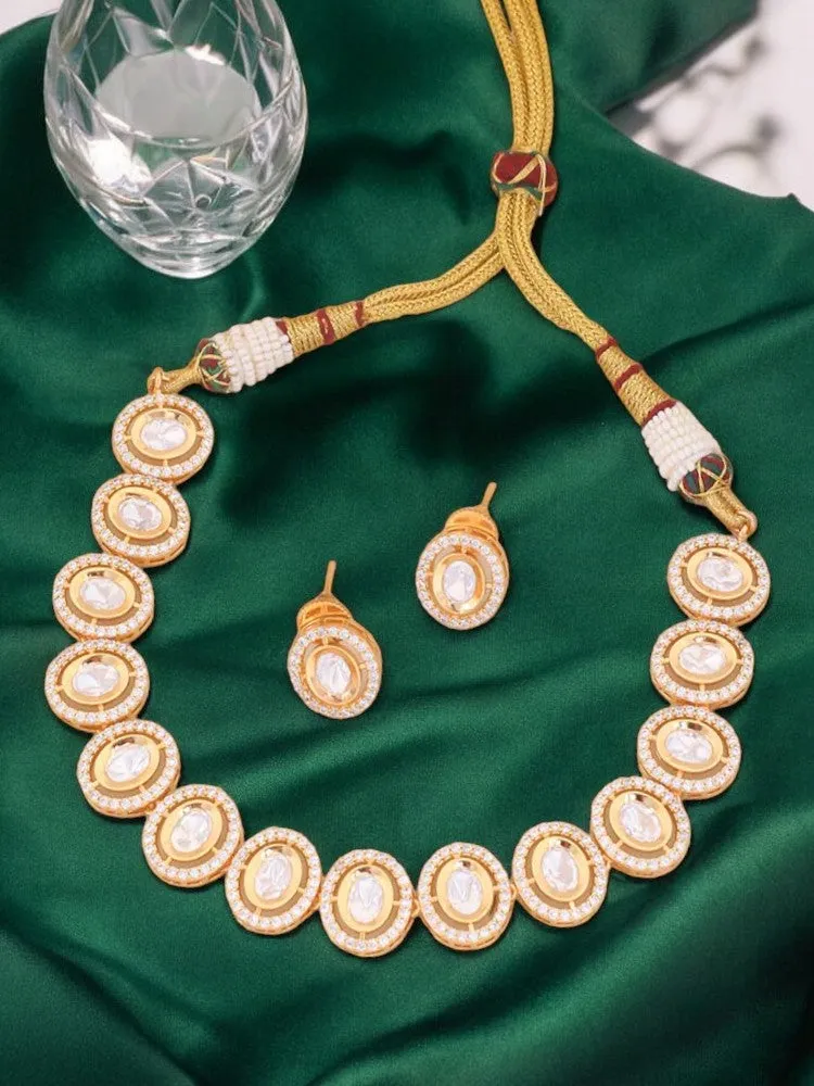 Golden Nanea Zirconia Jewellery Set