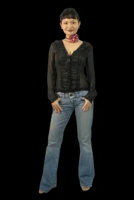 Guess Butterfly Low Rise Bootcut Jeans