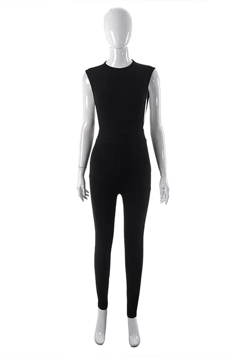 JA493 Sleeveless Bodycon Jumpsuits