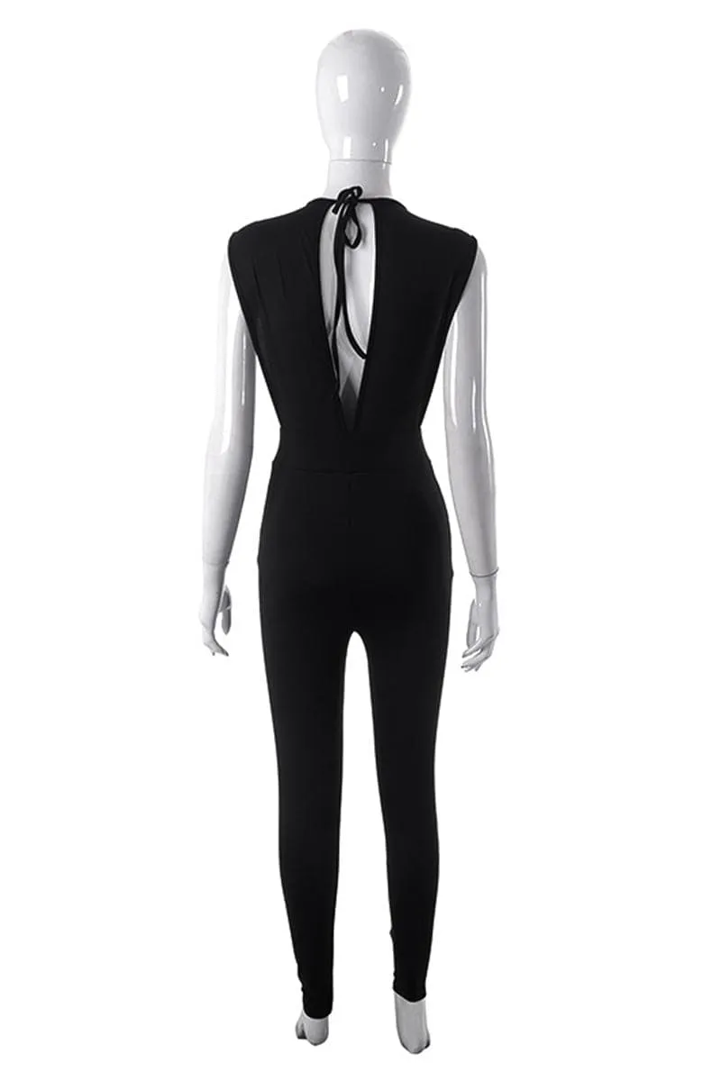 JA493 Sleeveless Bodycon Jumpsuits