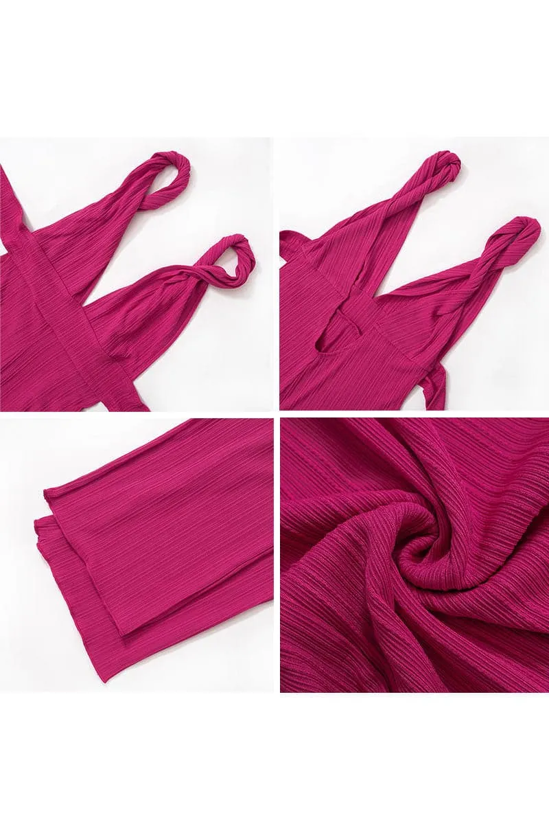 JC409 Sleeveless Pleated Jumpsuits