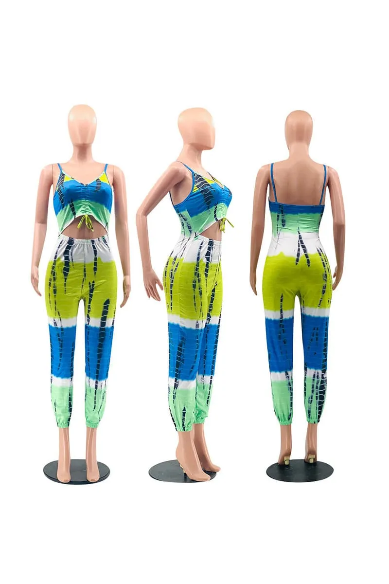 JC414 Tie Dye Cami Jumpsuits