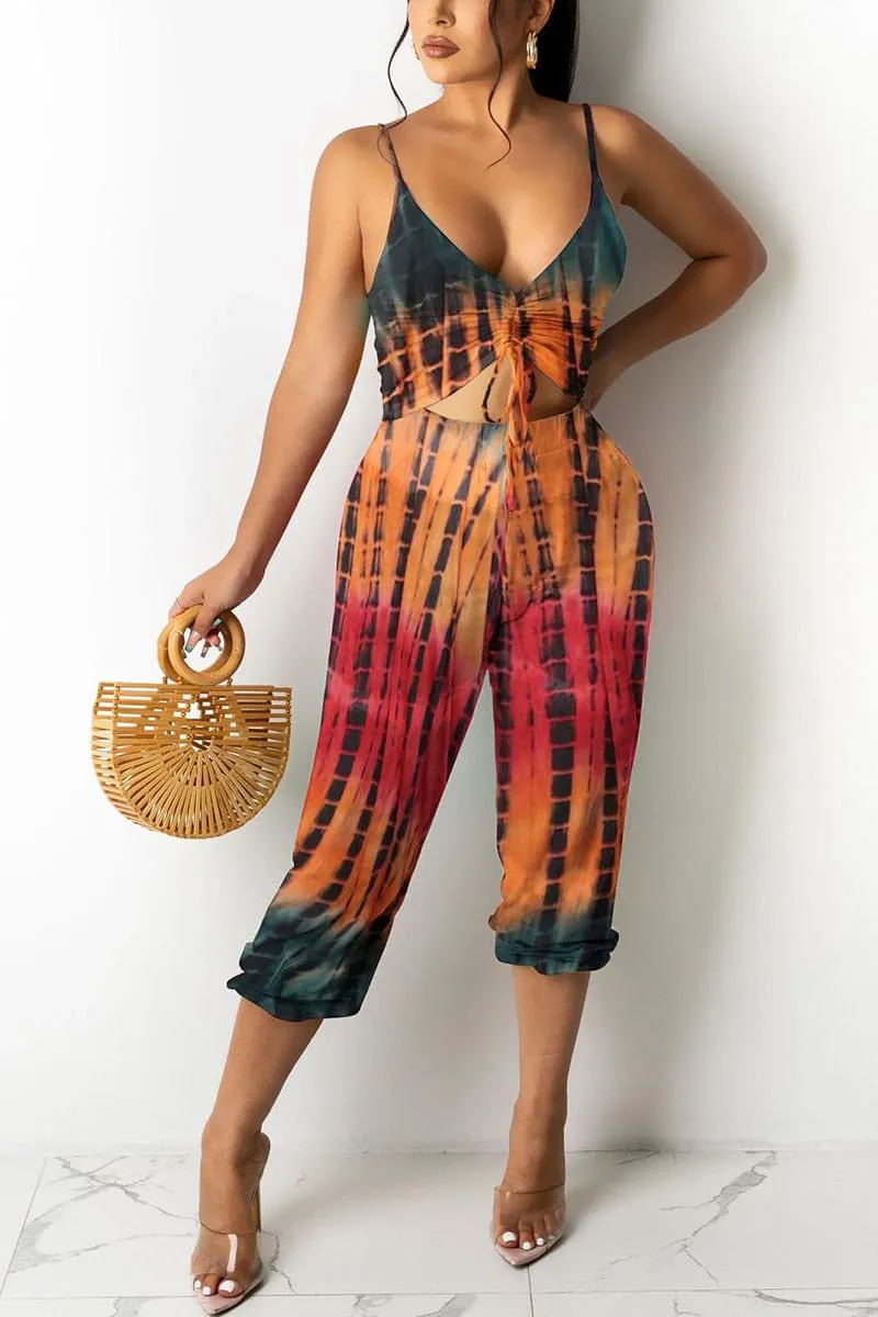 JC414 Tie Dye Cami Jumpsuits